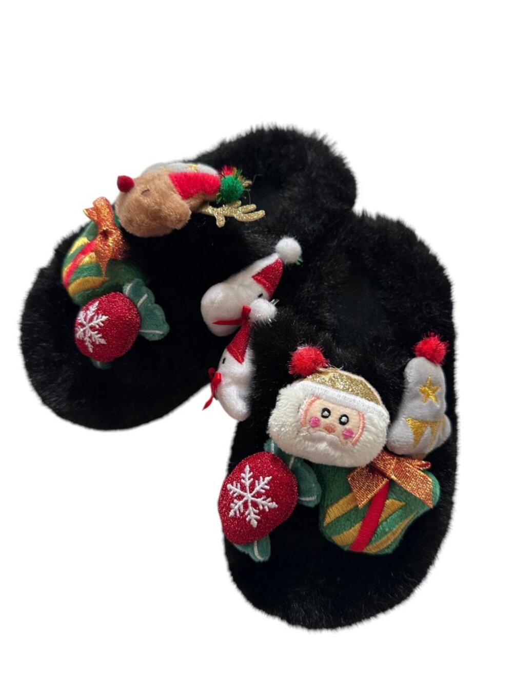 Lola + The Boys Christmas Plush Slippers Size 30-31